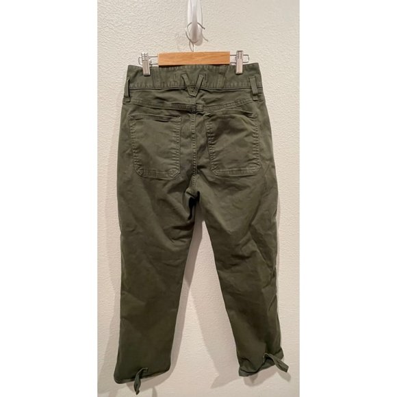 VERONICA BEARD JEANS Monika Tapered Army Green Pants - Picture 11 of 12